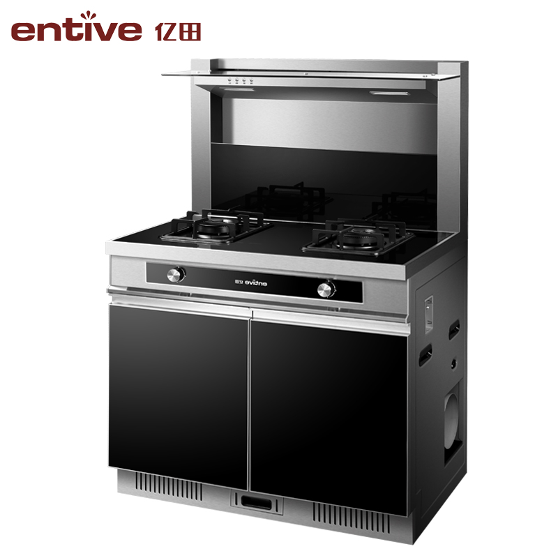 侧吸式天然气环保灶具烟灶消套装