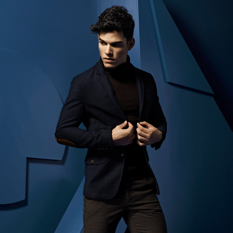 2014外套时尚休闲西服男版 男英伦商务小西装修身单西男冬