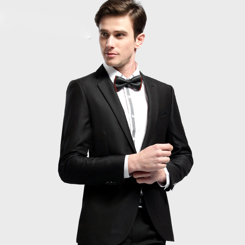 西服套装男士新郎结婚礼服商务韩版修身西装冬季职业正装